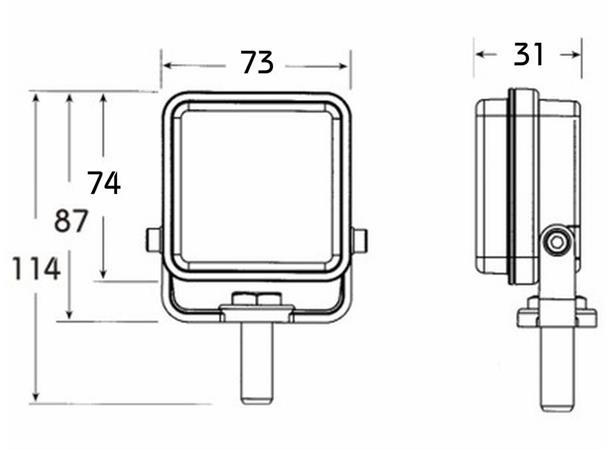 LED Beacon amber 10-30V 