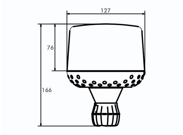 LED beacon PRO-SUPER-FLASH, flexible pole mount fix 