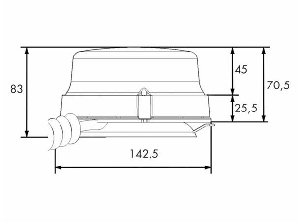 LED beacon PRO-POWER-FLASH, magnetic fixation, 12/2 