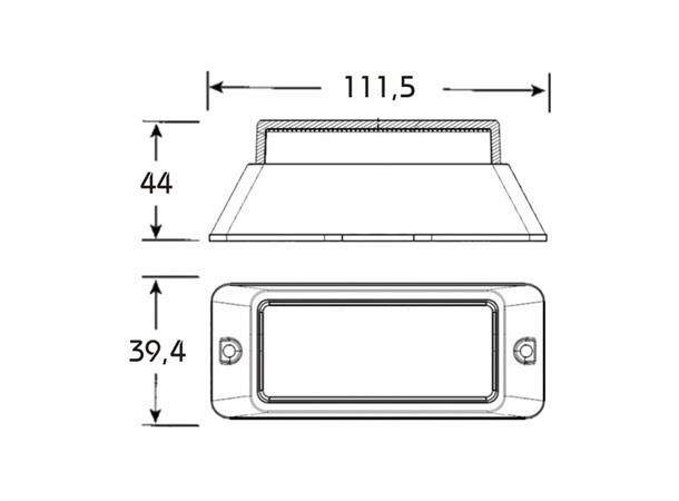 LED Beacon PRO-M-STROBE pendant version 12-36V, ECE65, amber 