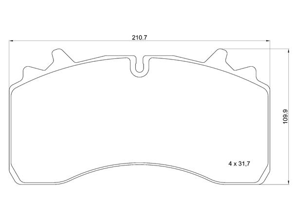 Bremseklosser HENDRICKSON/SAF BREMBO 