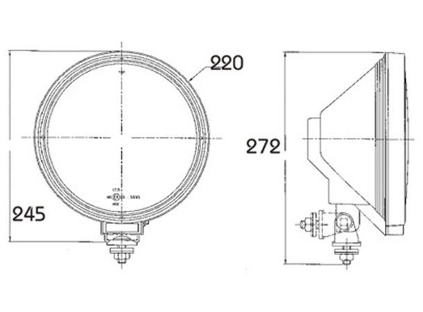 H1-Spot Lamp clear lens 