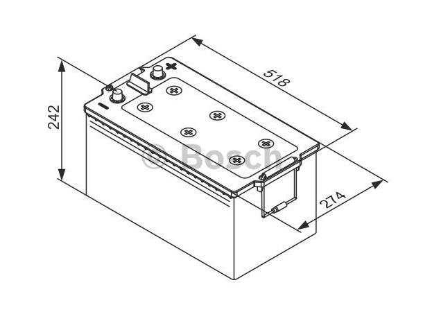 Startbatteri EFB 240Ah Bosch Bosch 