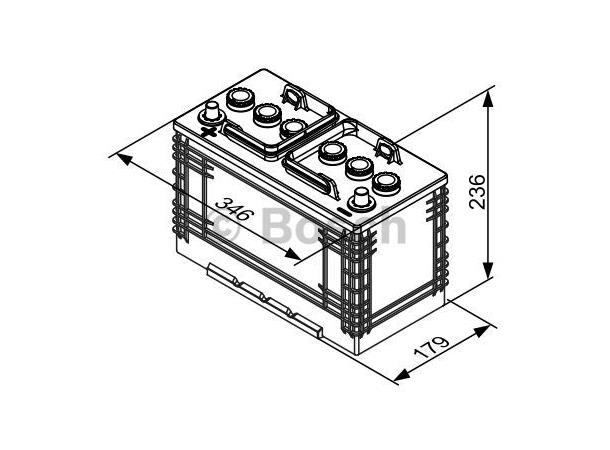 Startbatteri 12v 110Ah Bosch 