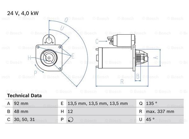 Starter Volvo Bosch 