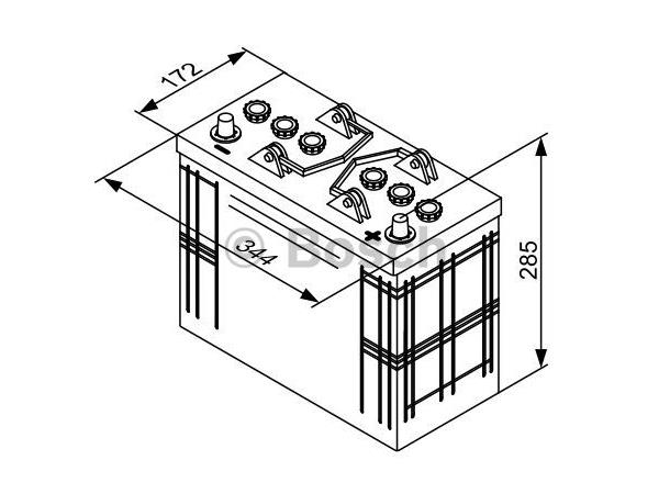 Startbatteri 12v/125Ah Bosch 