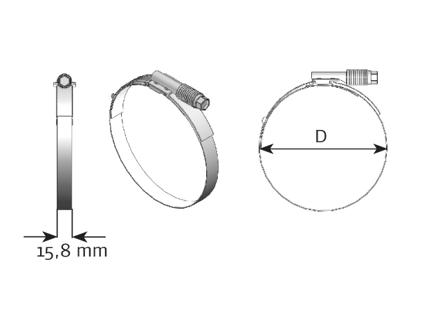 Clamp, exhaust system UNIVERSAL 